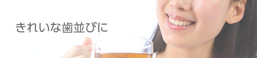 きれいな歯並びにヘッダー